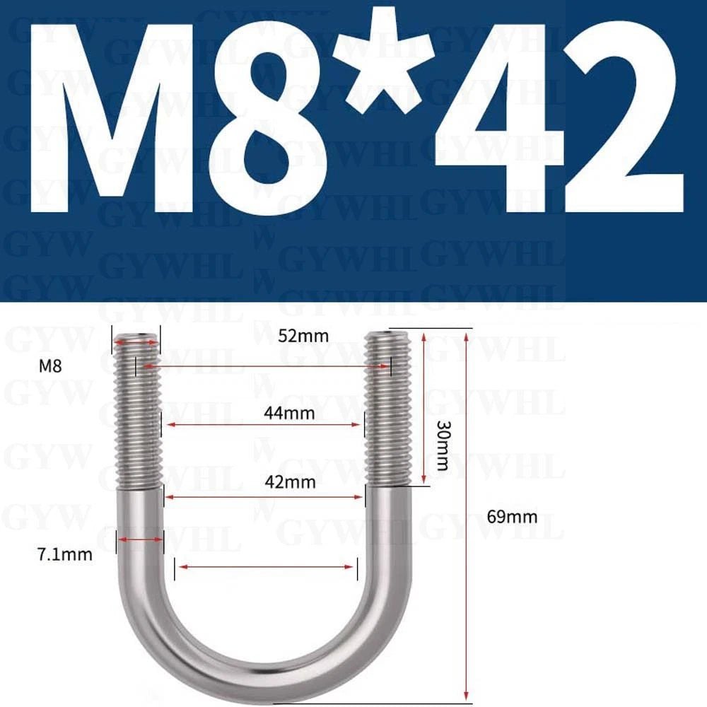 Marine Grade Round Bend U - Bolts — A2 & A4 Stainless Steel, M6 to M20 - HomeDIYer