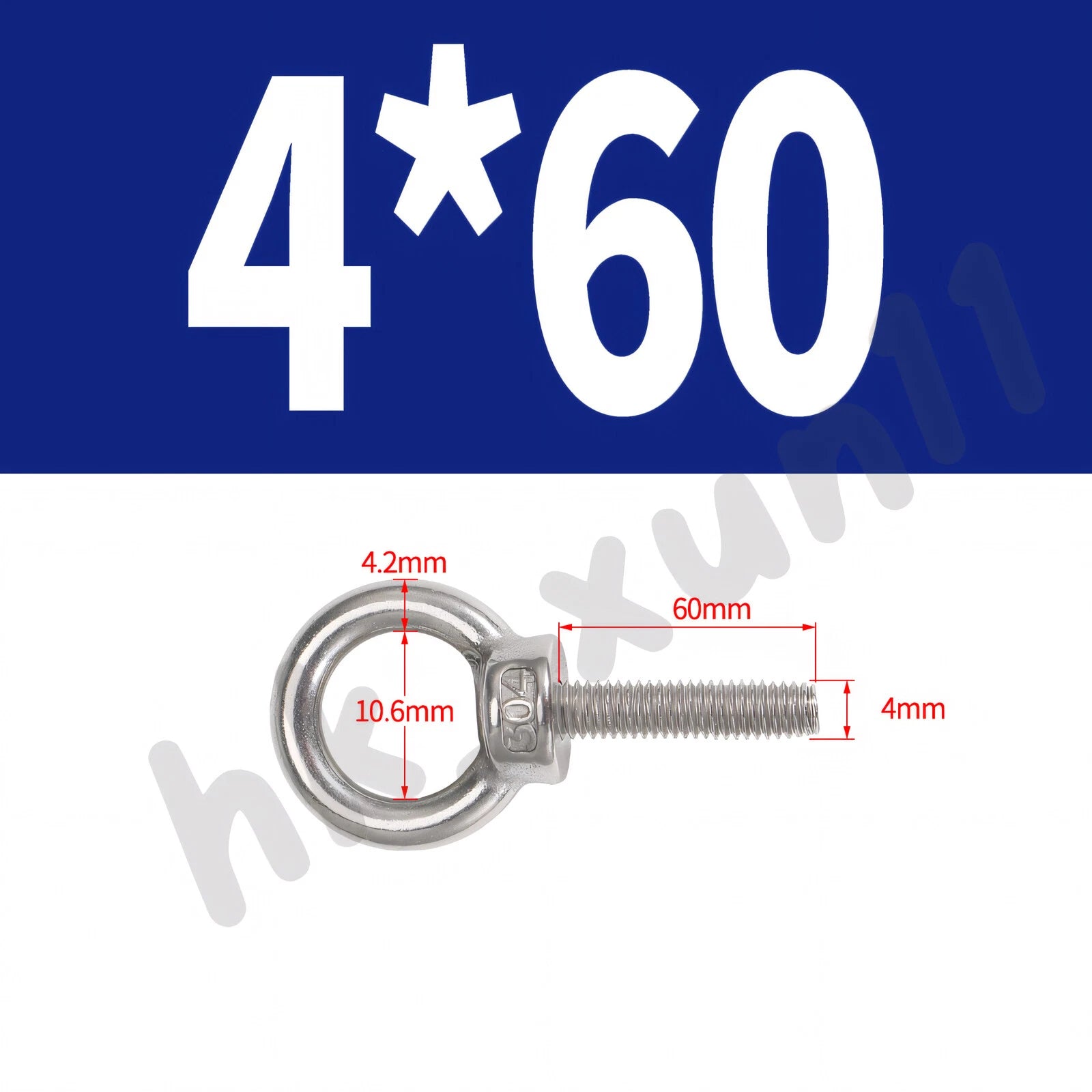 M3 M4 M5 M6 M8 M10 M12 TO M24 LIFTING EYE NUTS & BOLTS A2-304 STAINLESS STEEL