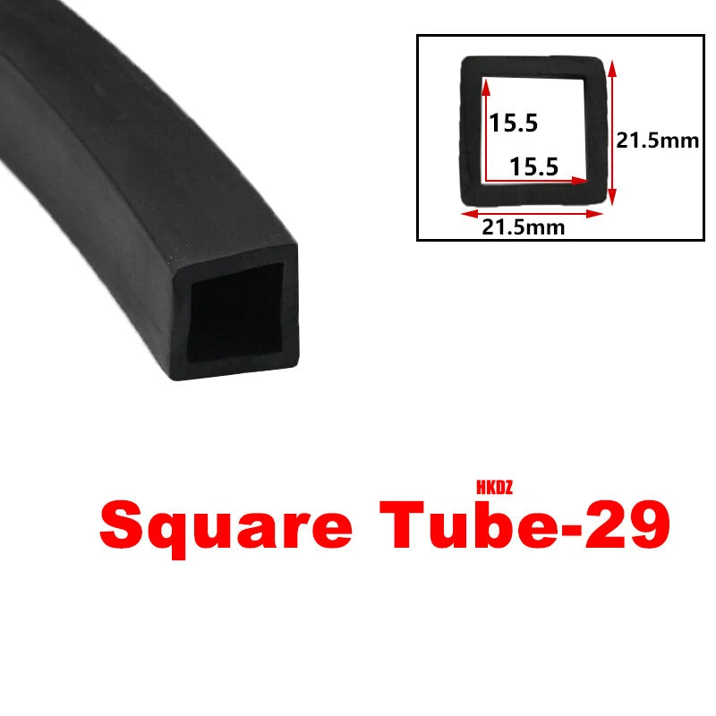 Square Silicone Rubber Hollow Tube Pipe Protector Seal Strips Width 2.5mm~108mm