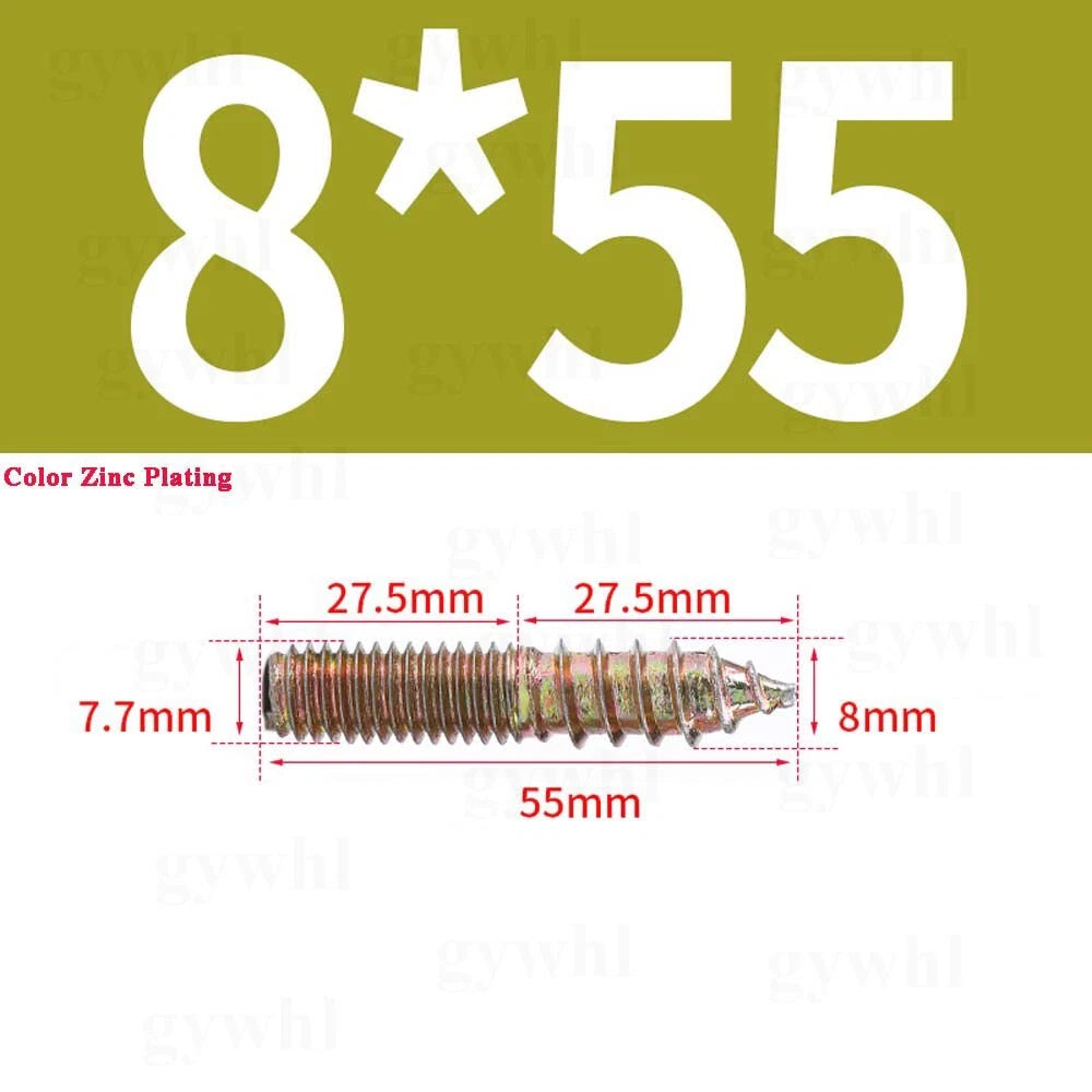 Wood To Metal Dowels Double Ended Threaded Furniture Screws M3 M4 M5 M6 8 10 M12