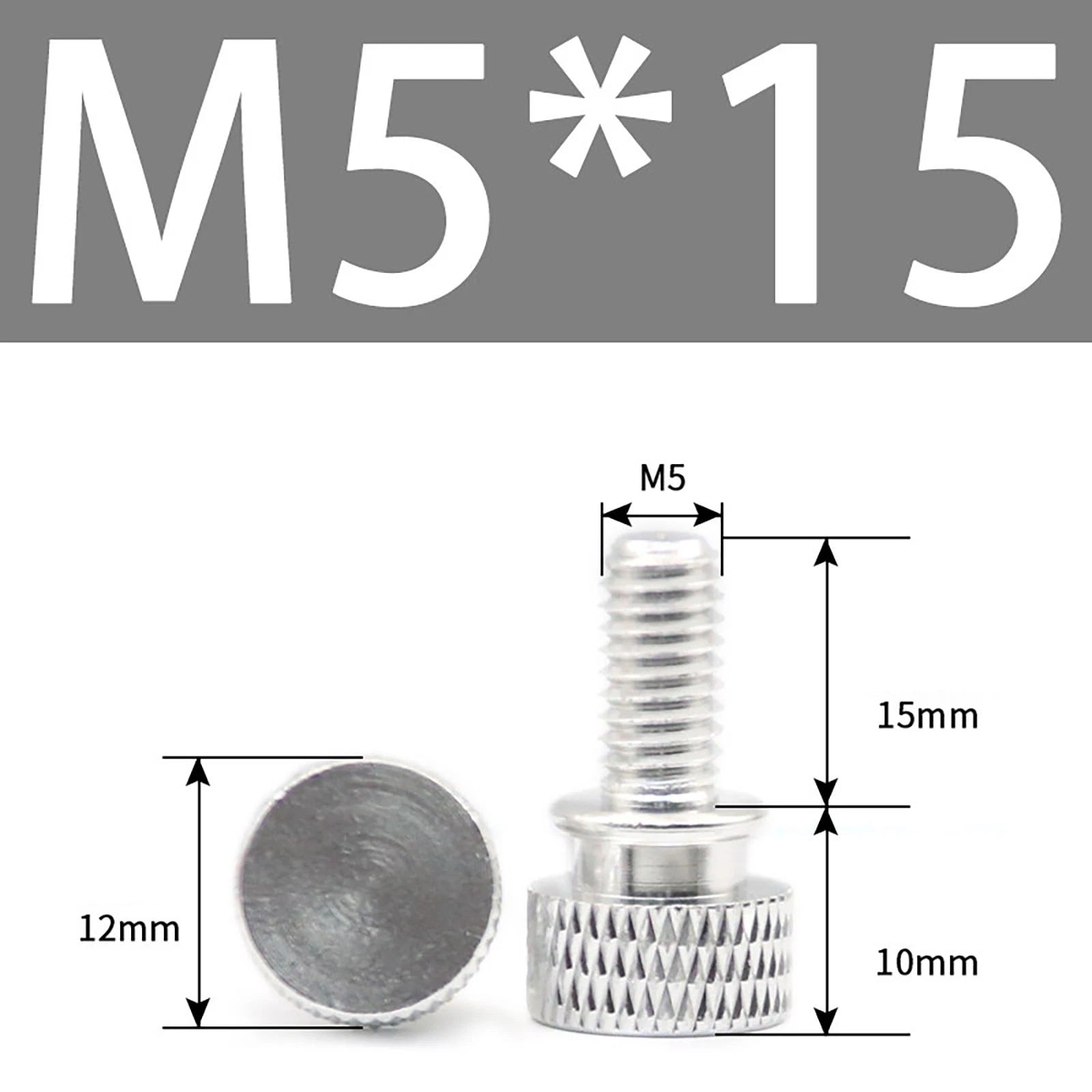 Aluminum Thumb Screws M5 M6 Knurled Hand Bolts Anodized PC Case Hobby DIY Stock