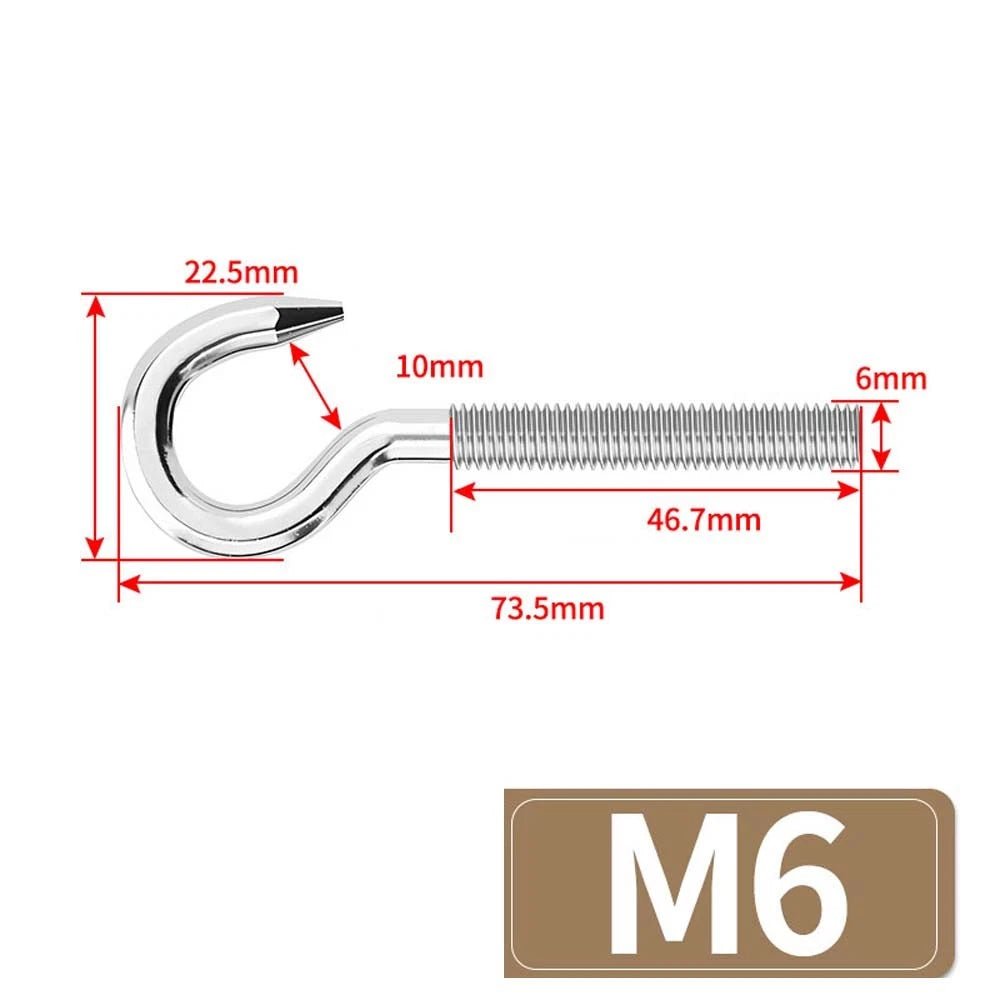 Metric Eye Bolt & Hook Screw — Stainless Steel, M4–M24, Standard & Left Hand Thread - HomeDIYer