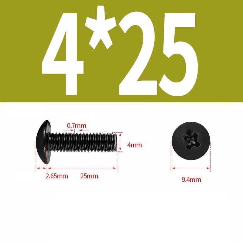 Phillips Pan Head Machine Screws — Nickel Plating & Black Zinc, M2–M6, 10 or 25 Pcs