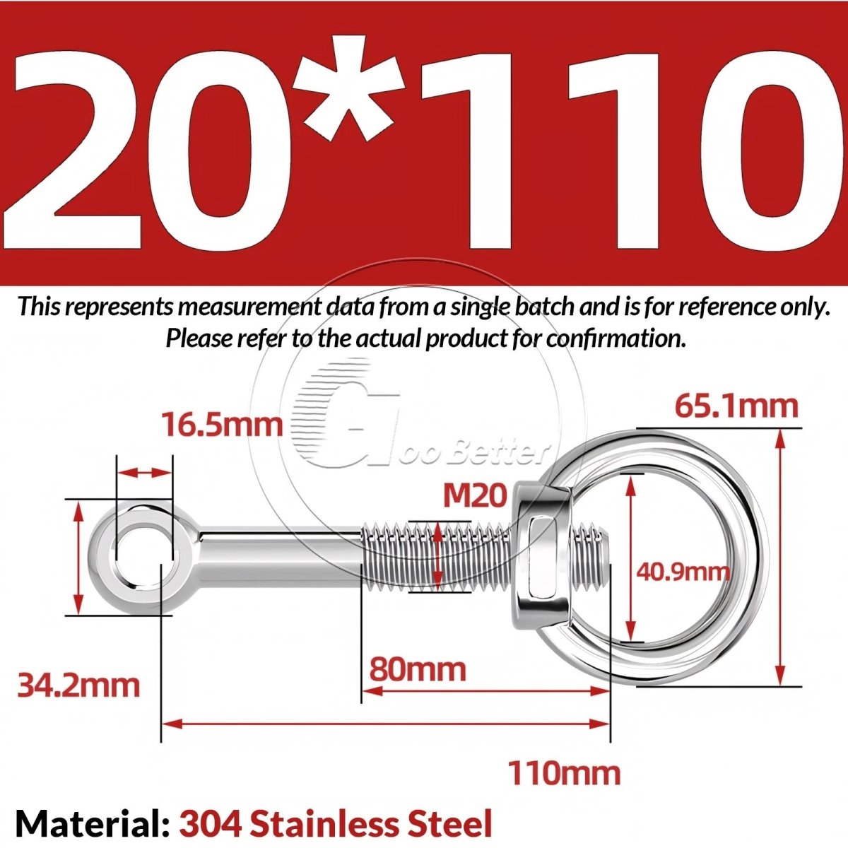 M16–M24 A2 304 Stainless Steel Lifting Eye Bolt & Eye Nut Threaded Ring - HomeDIYer