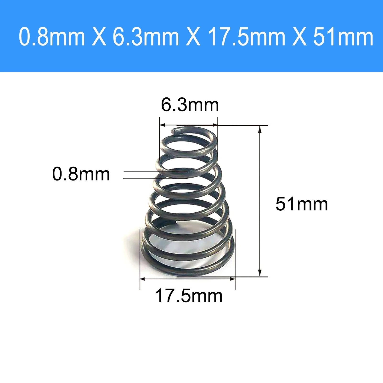 Conical Compression Spring Tapered Spring Steel Wire 0.2-3mm Heavy Duty Cone DIY