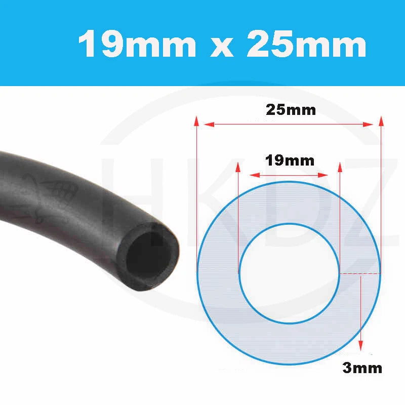 Black Fluorine Rubber Tube Fuel Hose-Engine Petrol,Oil Line Fuel Pipe ID 1 -32mm