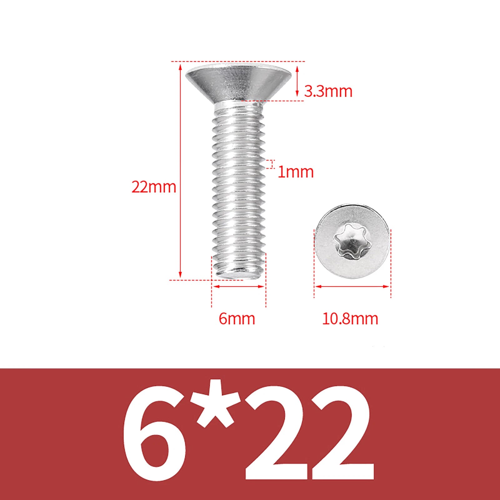 M2- M12 Torx Countersunk Machine Screws Six Lobe Bolts A2 Stainless Steel