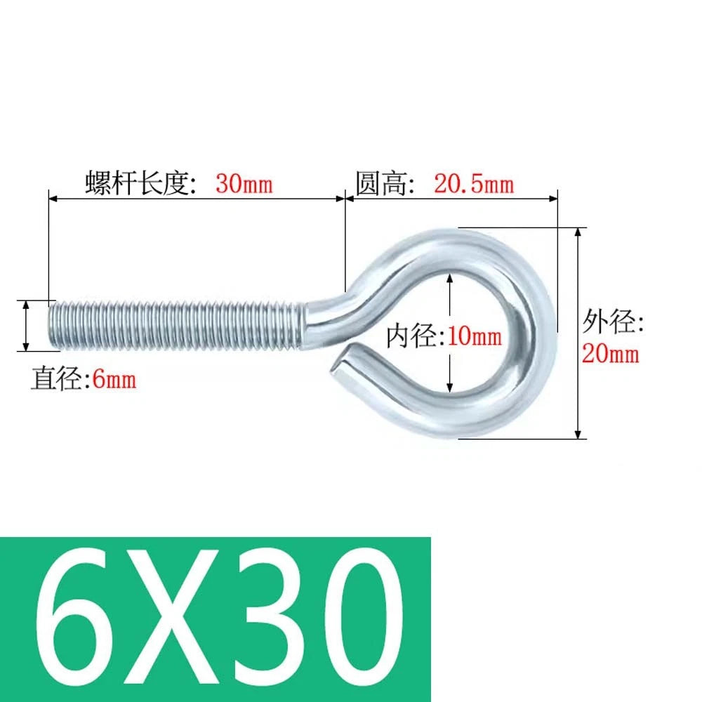 M3–M12 Galvanised Eye Screws | Metric Closed Eye Bolts & Threaded Ring Hooks