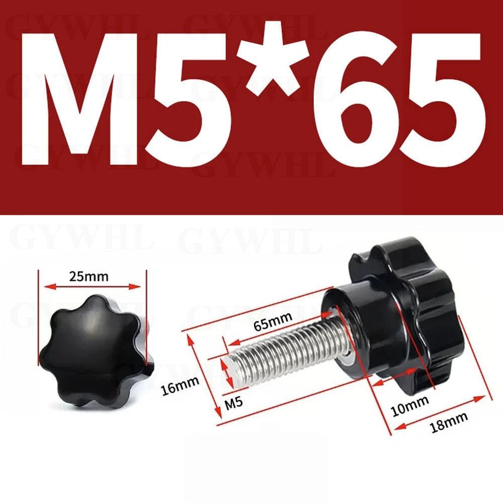 Star Bakelite Thumb Screws – Hand Clamping Knob Bolts, Stainless Steel Thread M3 to M12 - HomeDIYer