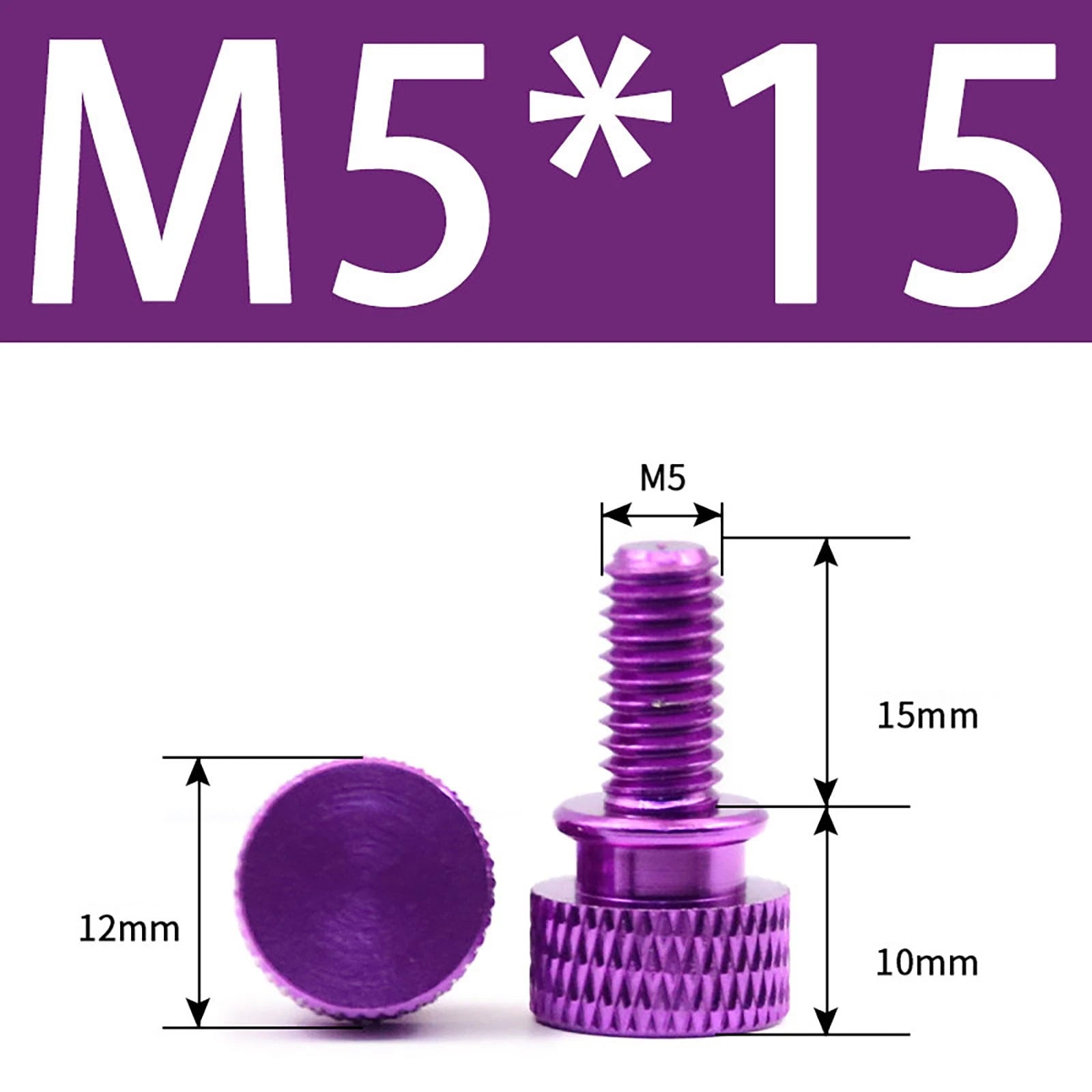 Aluminum Thumb Screws M5 M6 Knurled Hand Bolts Anodized PC Case Hobby DIY Stock