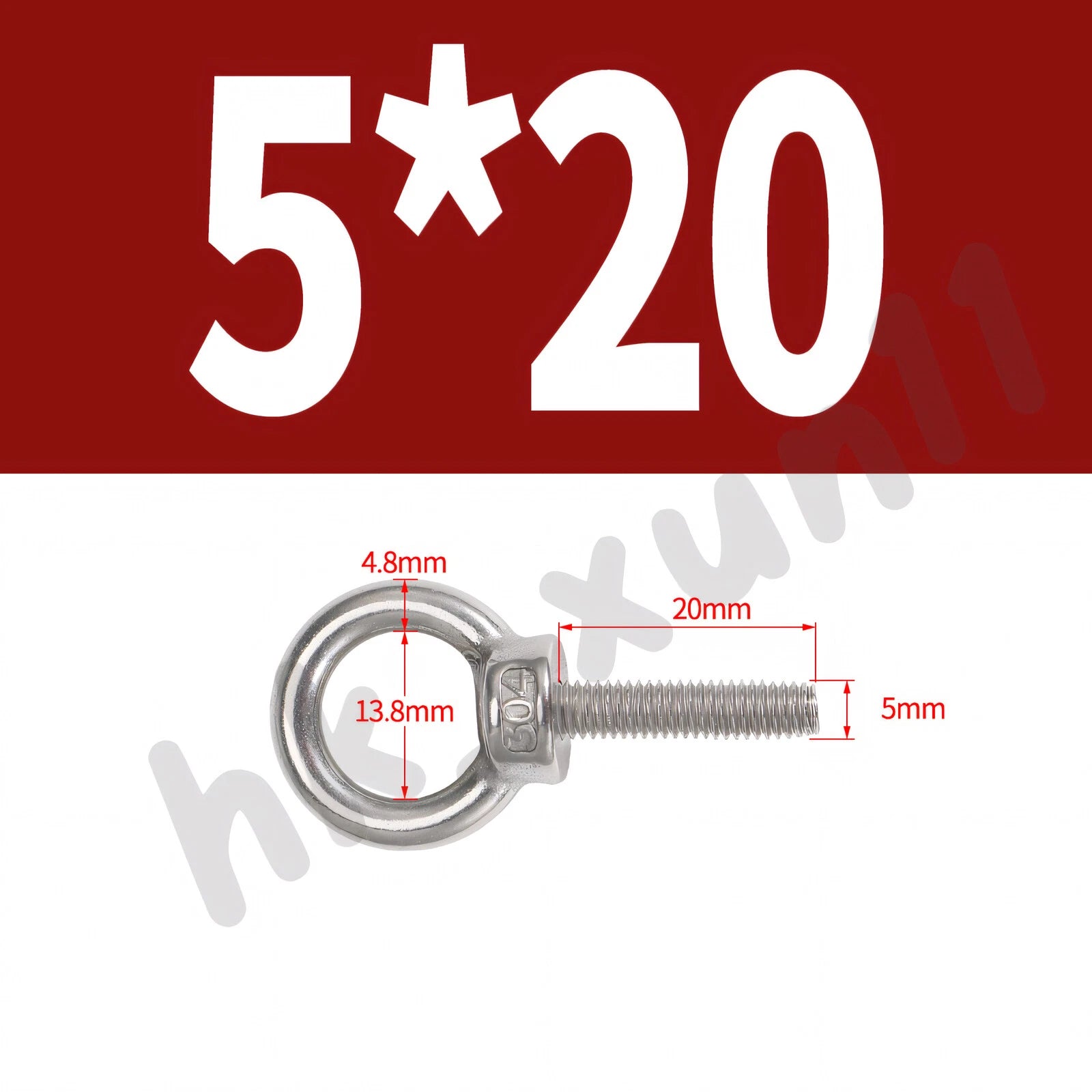 M3 M4 M5 M6 M8 M10 M12 TO M24 LIFTING EYE NUTS & BOLTS A2-304 STAINLESS STEEL