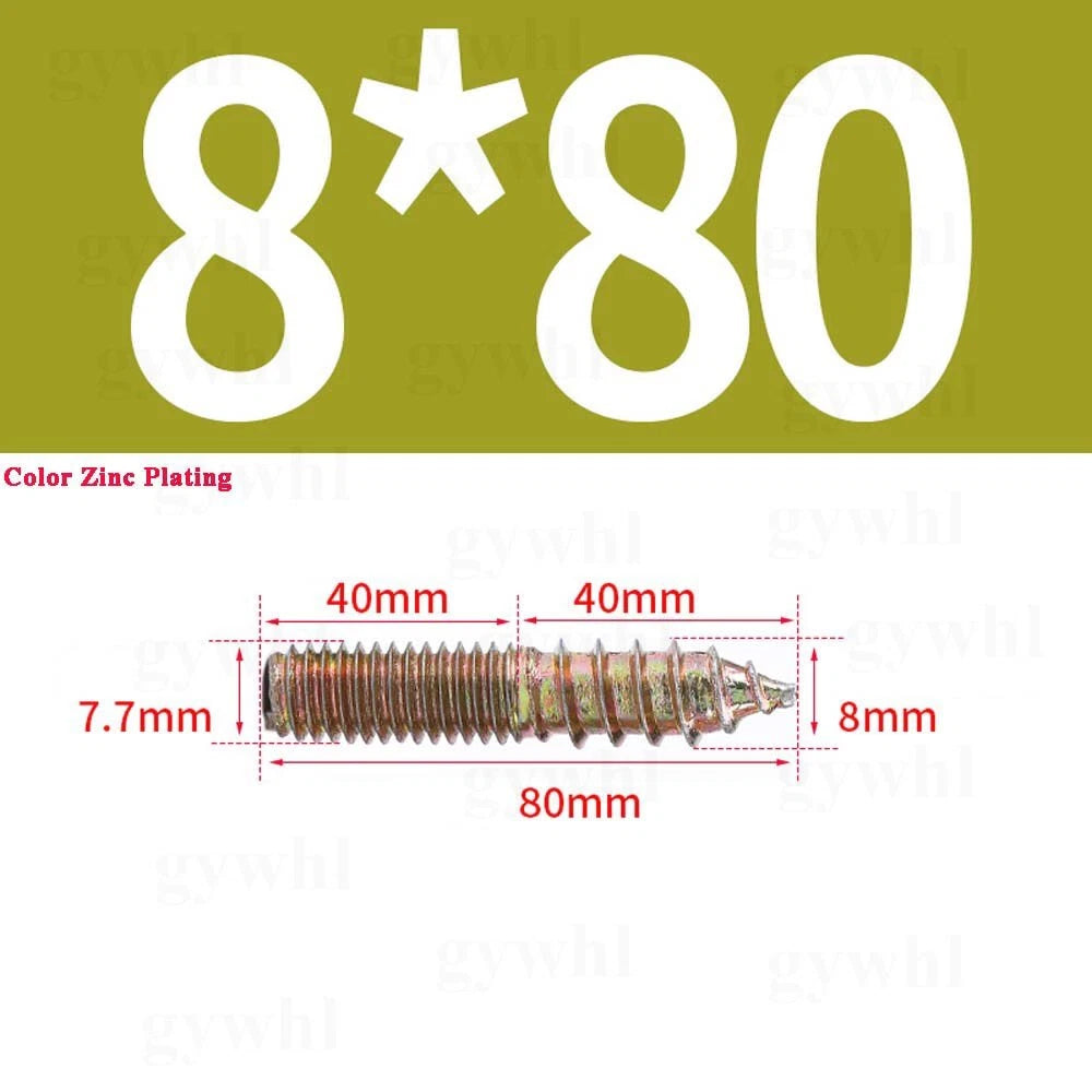 Wood To Metal Dowels Double Ended Threaded Furniture Screws M3 M4 M5 M6 8 10 M12