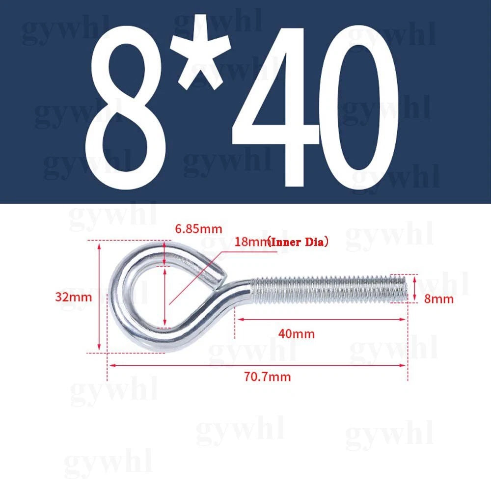 Galvanised Eye Screws Hooks Eye Bolts Closed Screws Rod Stainless Threaded Rings