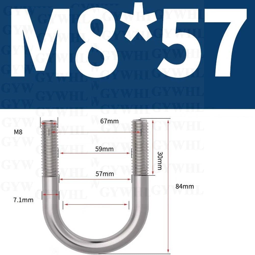 Marine Grade Round Bend U - Bolts — A2 & A4 Stainless Steel, M6 to M20 - HomeDIYer