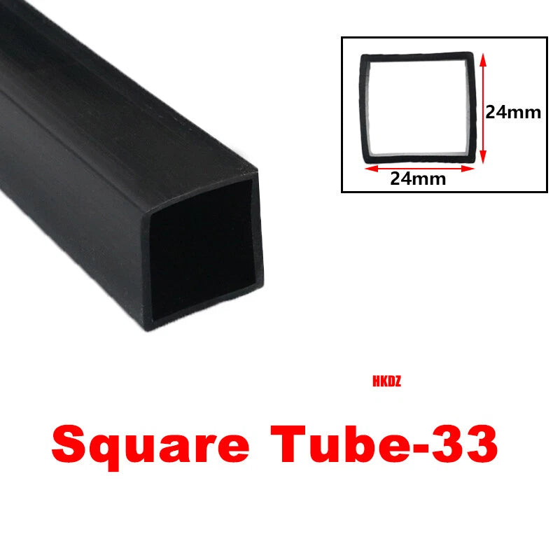 Square Silicone Rubber Hollow Tube Pipe Protector Seal Strips Width 2.5mm~108mm