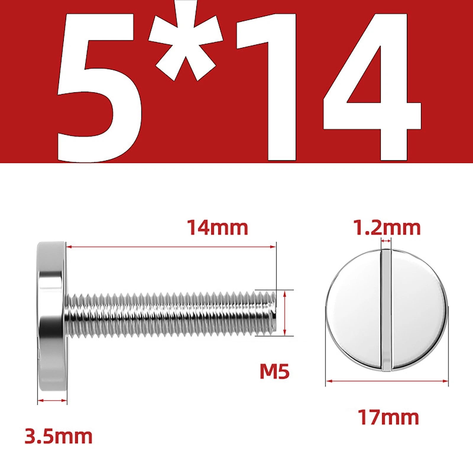 A2 Stainless Steel Slotted Large Head Machine Screws — Wide Pan Bolt DIN 921 | M2–M10
