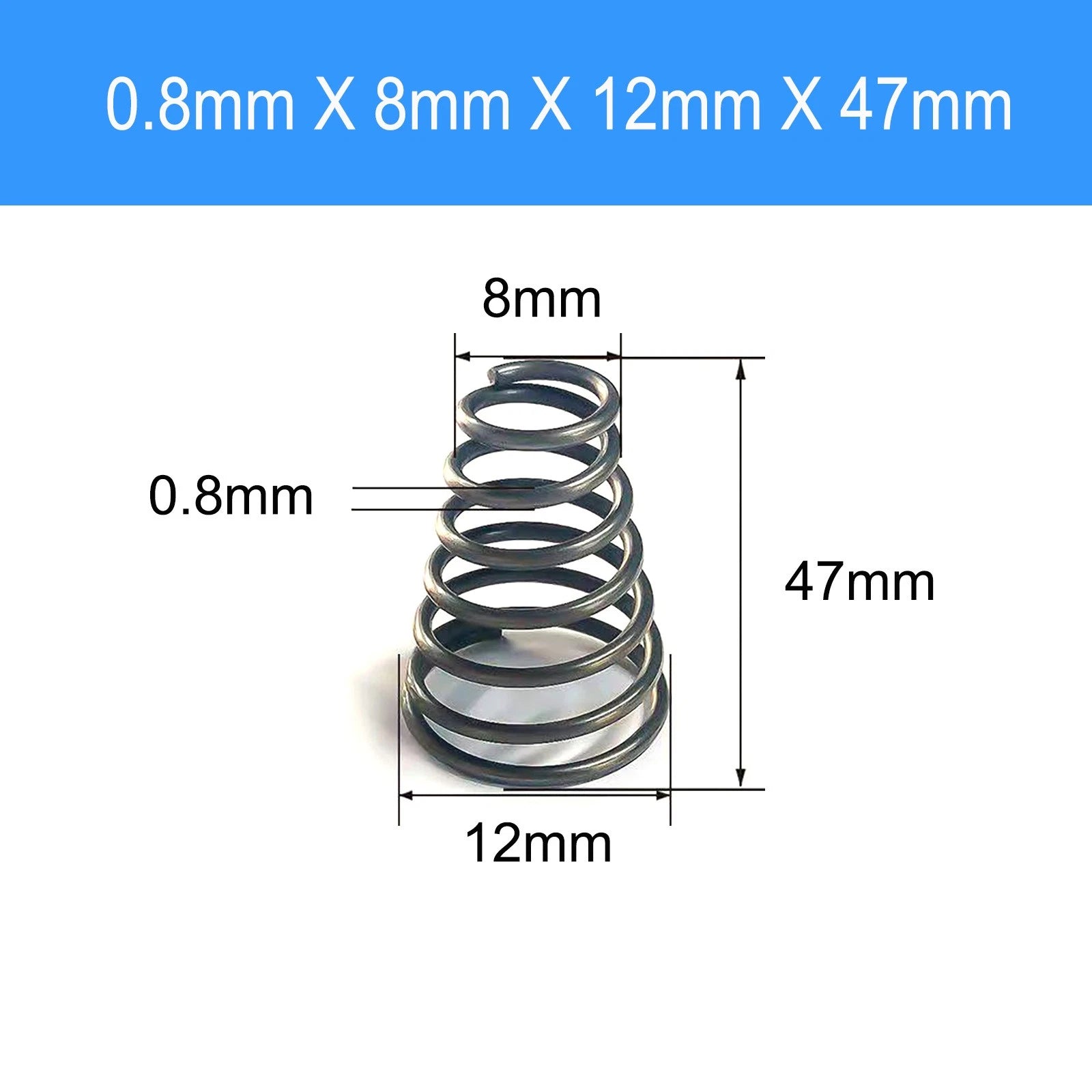Conical Compression Spring Tapered Spring Steel Wire 0.2-3mm Heavy Duty Cone DIY
