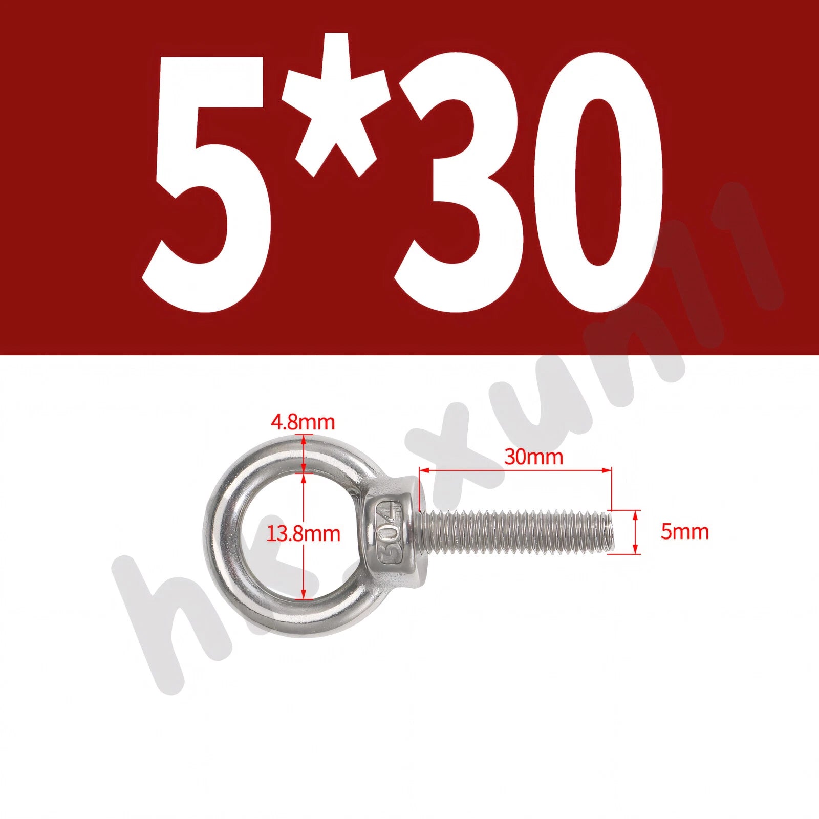 M3 M4 M5 M6 M8 M10 M12 TO M24 LIFTING EYE NUTS & BOLTS A2-304 STAINLESS STEEL