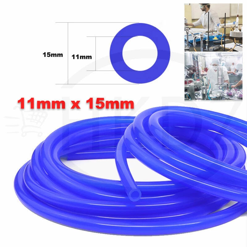 Food Grade Silicone Tubing – Flexible Vacuum Hose Pipe, ID 0.5mm–38mm, Blue
