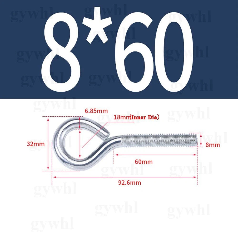 Galvanised Eye Screws Hooks Eye Bolts Closed Screws Rod Stainless Threaded Rings