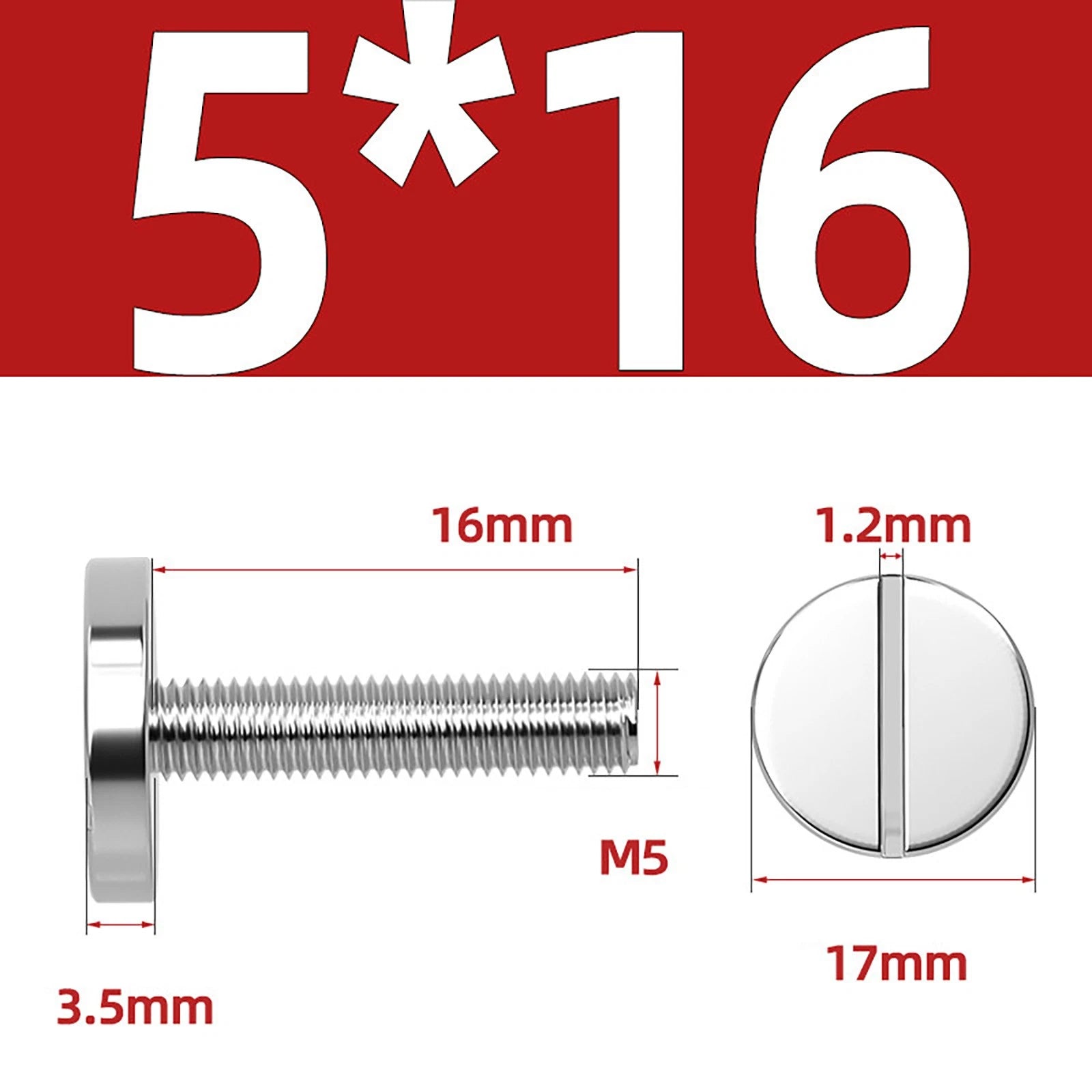 A2 Stainless Steel Slotted Large Head Machine Screws — Wide Pan Bolt DIN 921 | M2–M10