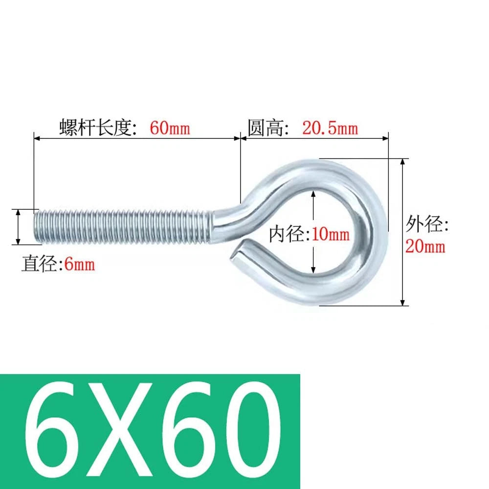 M3–M12 Galvanised Eye Screws | Metric Closed Eye Bolts & Threaded Ring Hooks