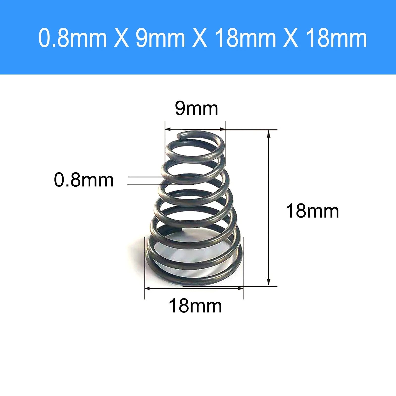 Conical Compression Spring Tapered Spring Steel Wire 0.2-3mm Heavy Duty Cone DIY