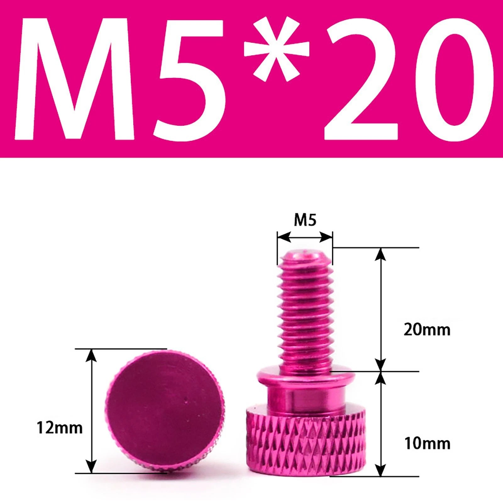 Aluminum Thumb Screws M5 M6 Knurled Hand Bolts Anodized PC Case Hobby DIY Stock