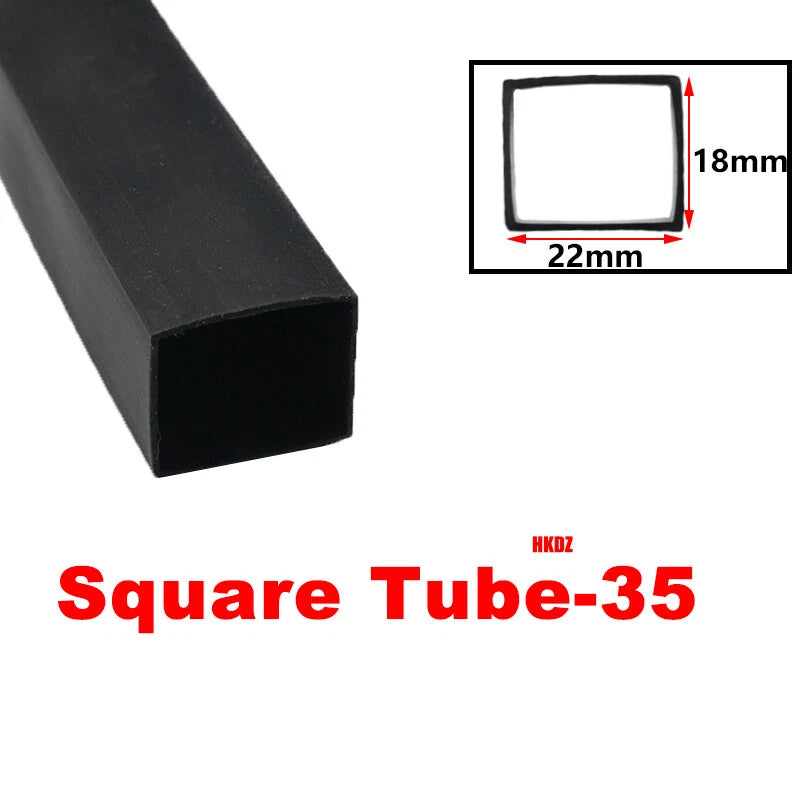 Square Silicone Rubber Hollow Tube Pipe Protector Seal Strips Width 2.5mm~108mm
