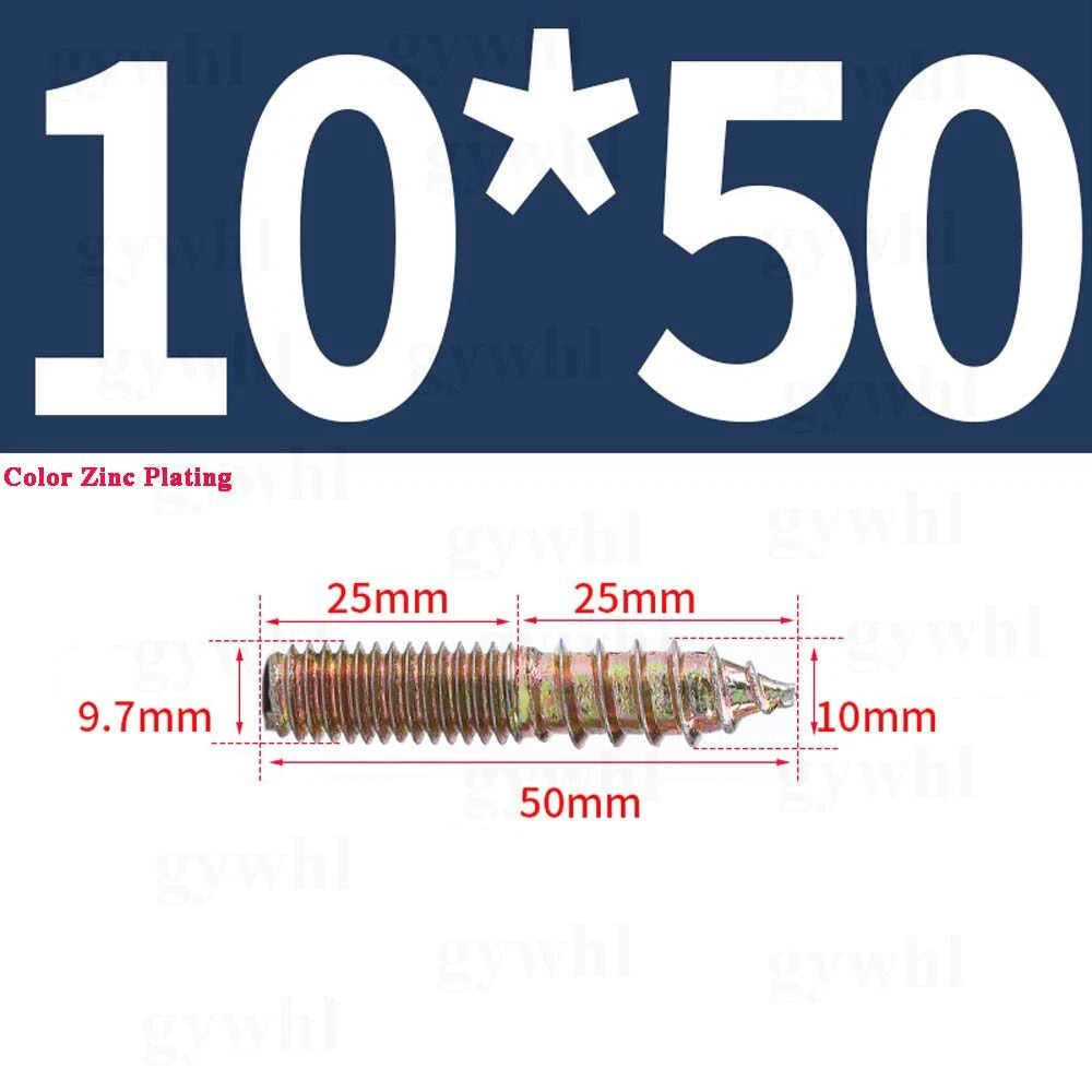 Wood To Metal Dowels Double Ended Threaded Furniture Screws M3 M4 M5 M6 8 10 M12