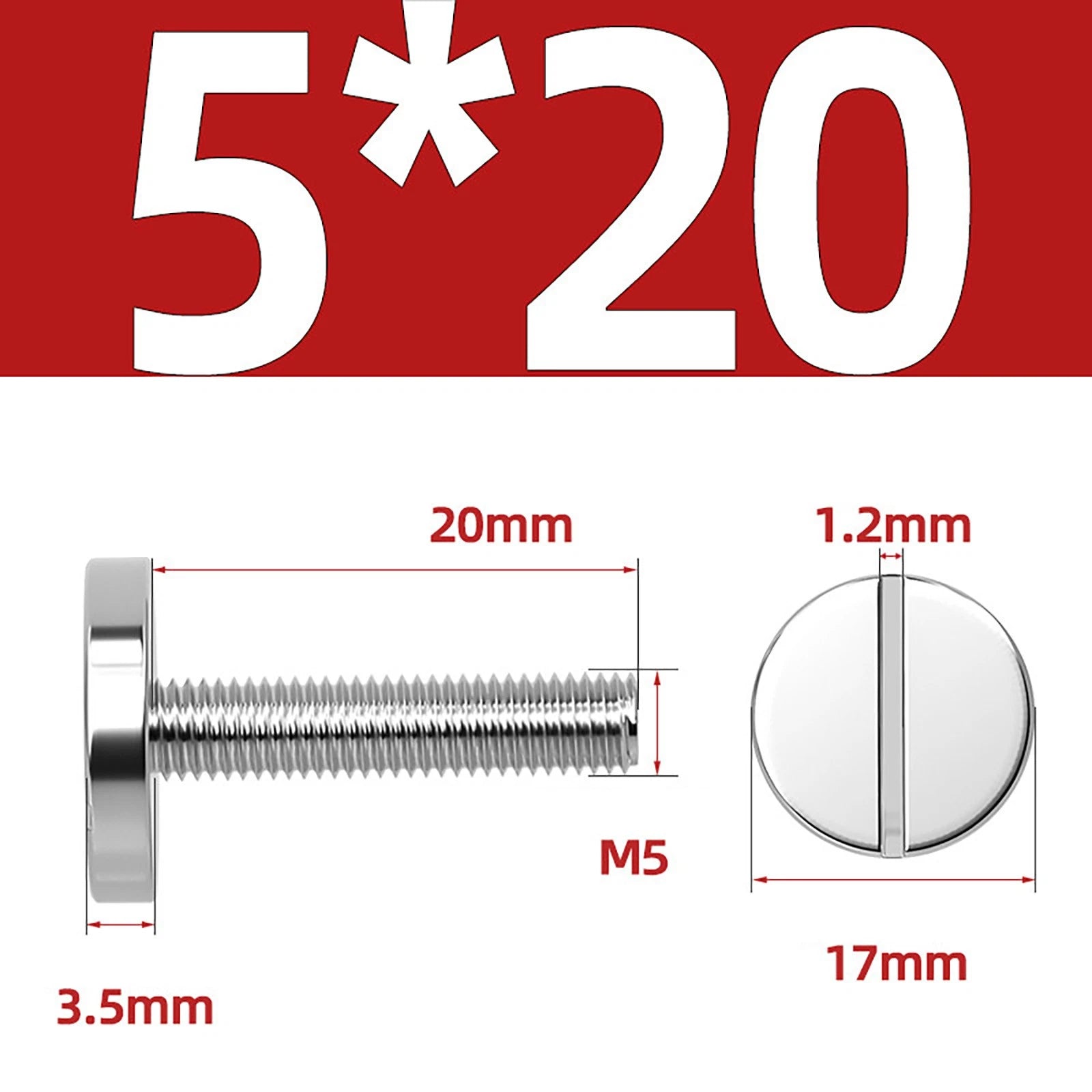 A2 Stainless Steel Slotted Large Head Machine Screws — Wide Pan Bolt DIN 921 | M2–M10