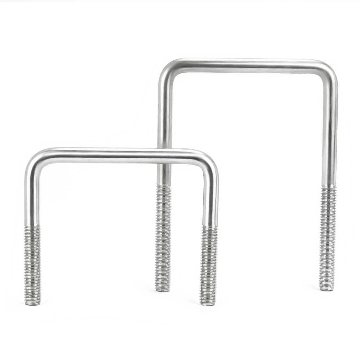 A2 304 Stainless Steel Square U - Bolt Clamp — M6 M8 M10 M12, Multiple Lengths - HomeDIYer