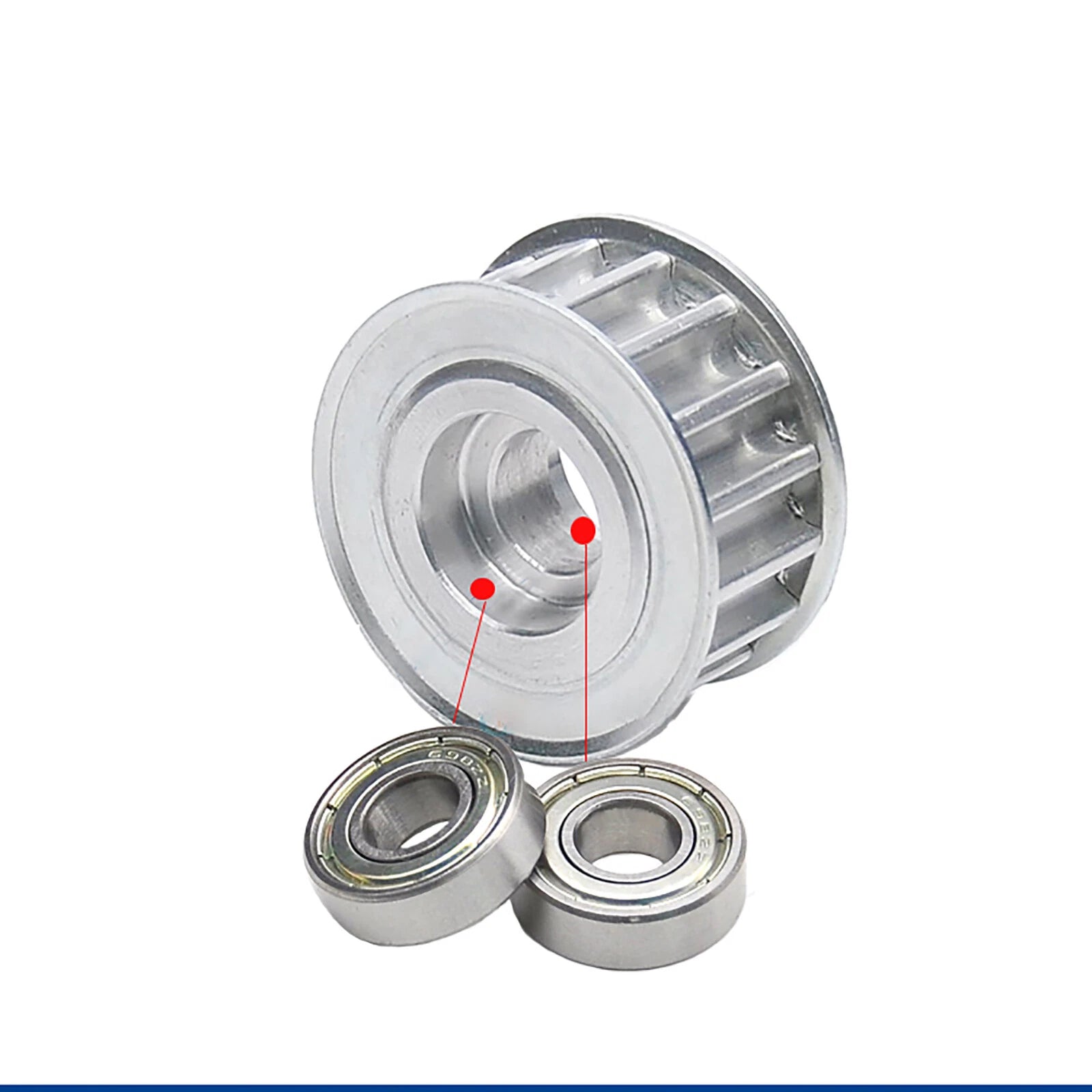 Idler Pulley 5M Timing Belt Pulley Bearing Smooth&Toothed 21mm Width 12-50 Tooth