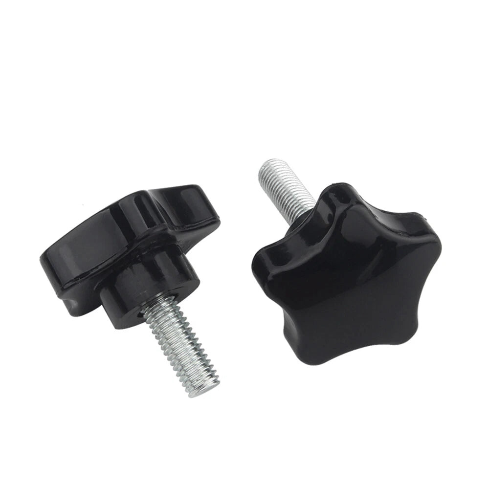 M5 M6 M8 M10 Black Plastic Pentagram Star Thumb Screws Hand Knob Bolts 15-60 mm