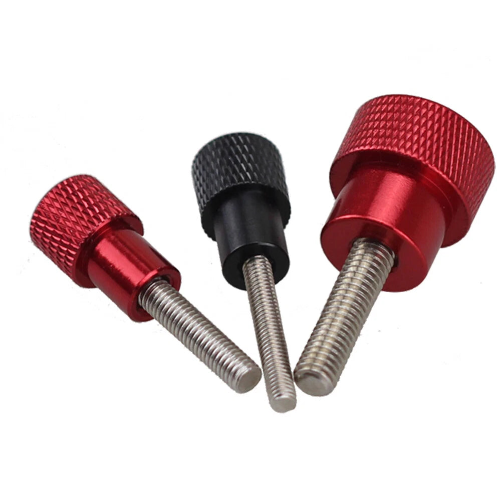 M6 Knurled Thumb Screws with collar High Type Stainless Steel Red, Black, Silver