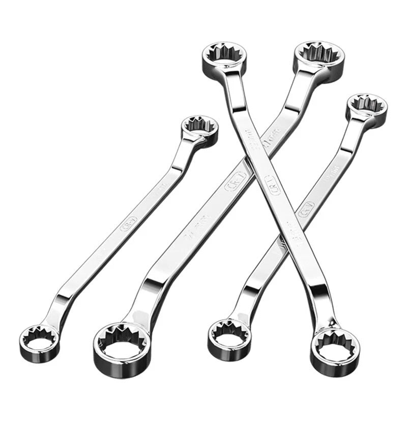 Ring Spanner Wrench High-Carbon Steel Metric Ring Deep Double Offset 5.5mm~36mm