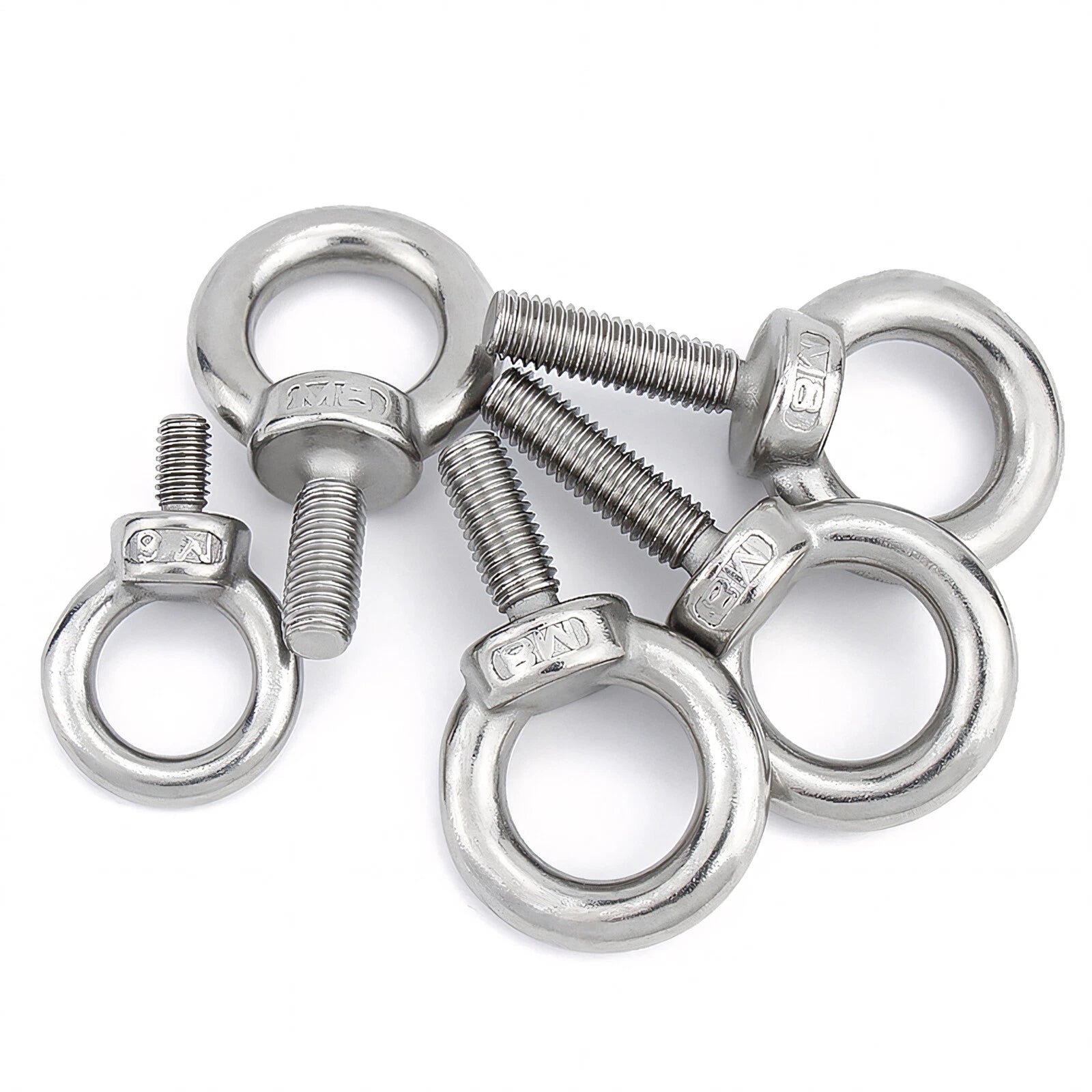 M3 M4 M5 M6 M8 M10 M12 TO M24 LIFTING EYE NUTS & BOLTS A2-304 STAINLESS STEEL