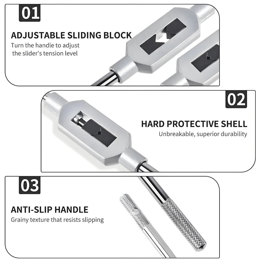 Tap Wrench, Holder For Use With Hss Hand Taps From M2 M3 M4 M6 M8 M10 M12 to M24