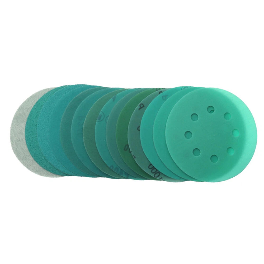 125mm Wet and Dry Sanding Disc 5'' Hook Loop 8 Hole Sandpaper Pad Orbital Sander