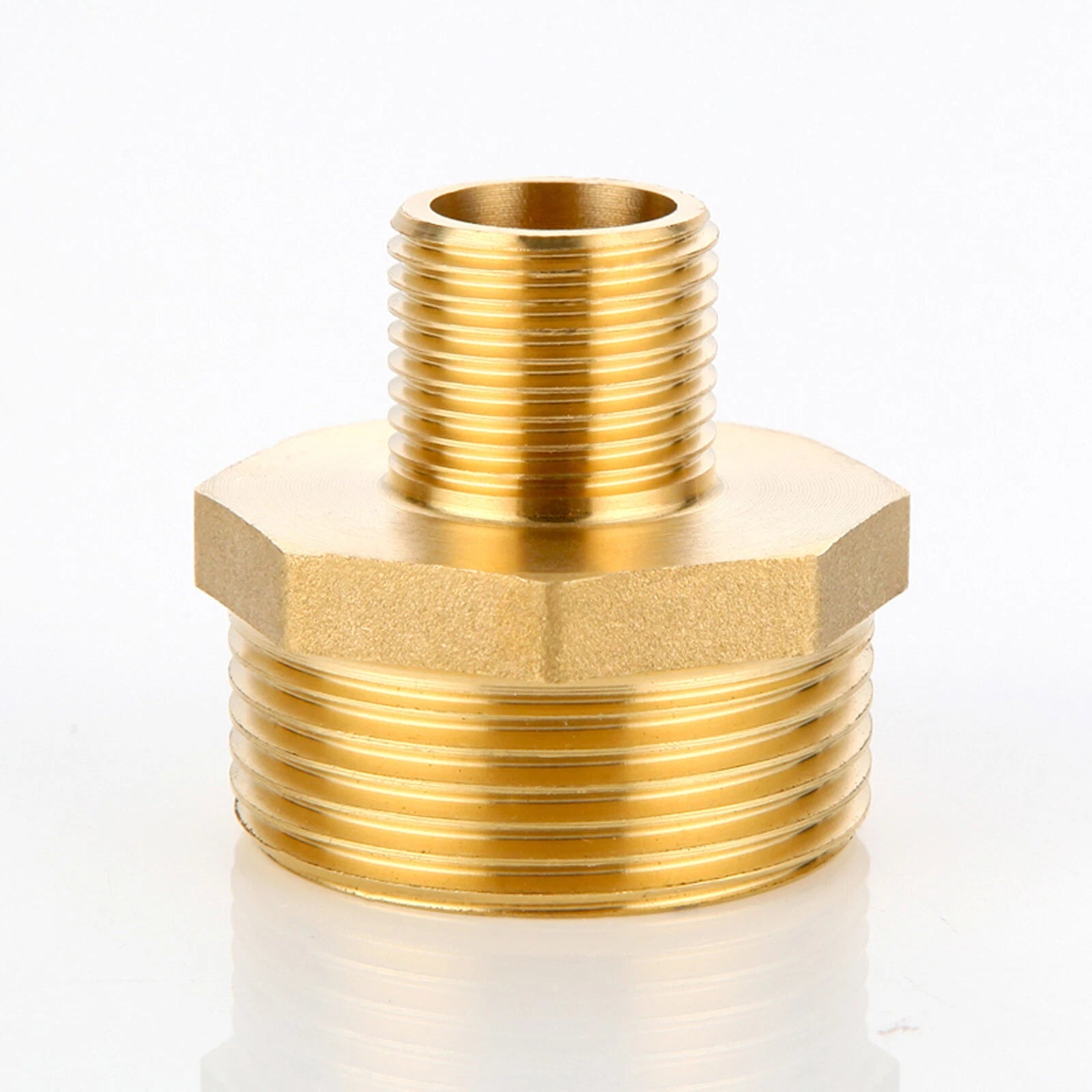 Brass BSP Male Hex Nipple Pipe Fitting — Equal & Reducing Threaded Connector