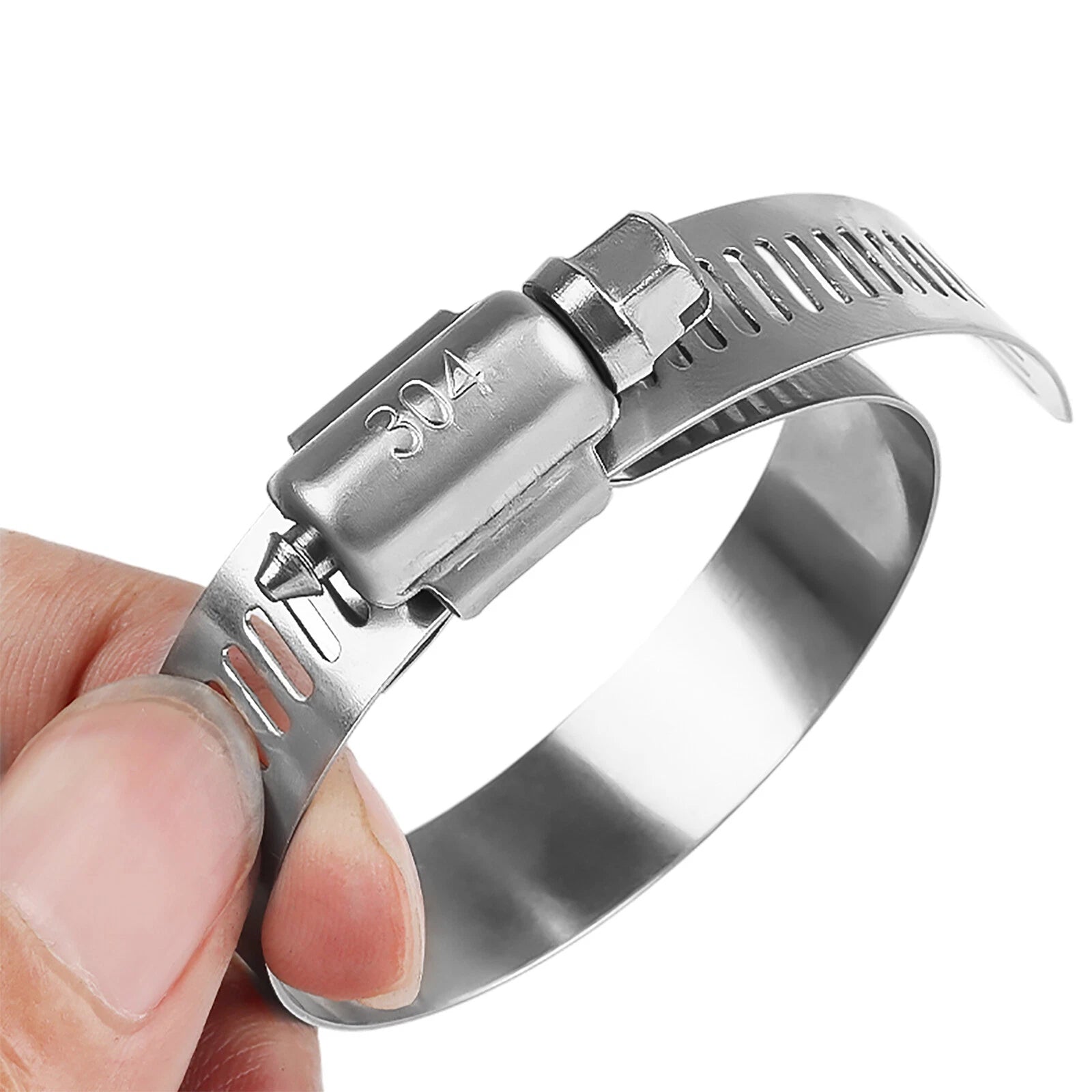 80pcs Assorted Stainless Steel Hose Clamp Kit With No Driver Jubilee Clips Set