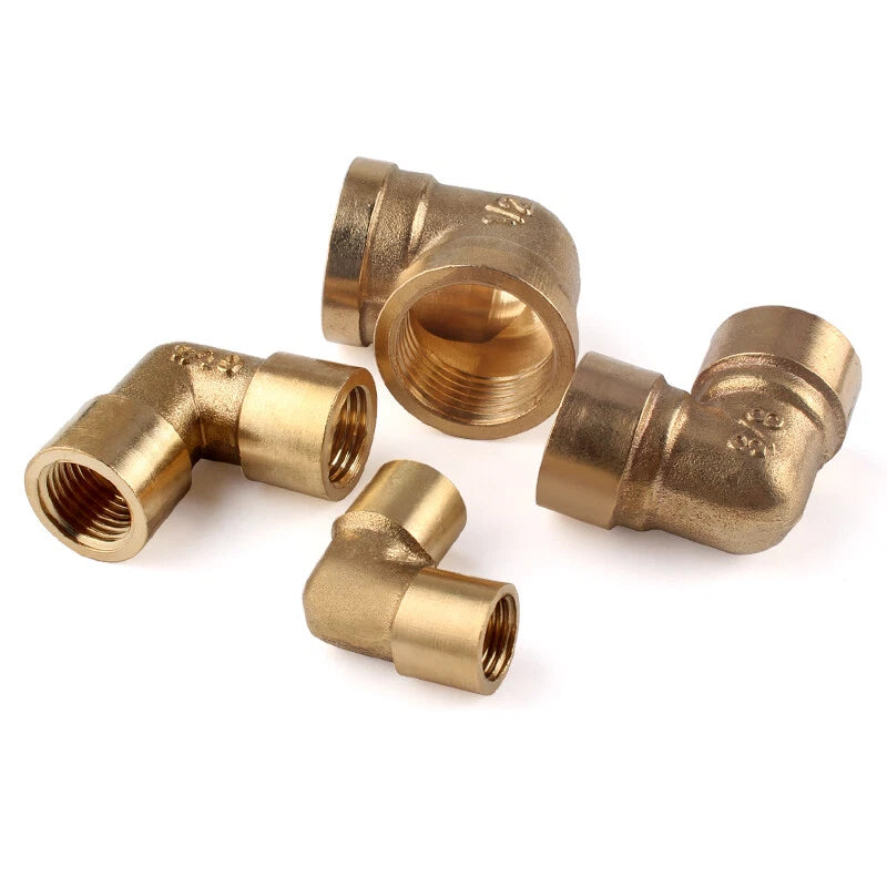 BSP Brass Tee Fitting – 90° Equal Tee Pipe Connector, Female & Male Thread, 1/8" to 1/2"