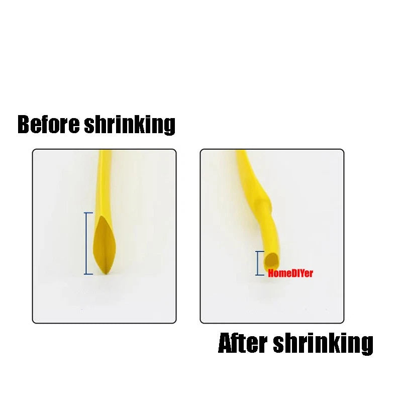 2:1 Heat Shrink Tubing — Electrical Wire Sleeving, Φ1mm–12mm, Clear/White/Red/Green