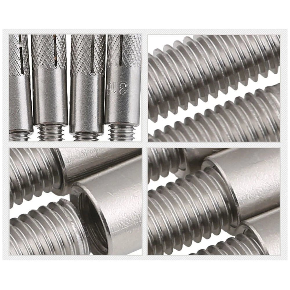 Stainless Steel A4 Expansion Bolts Threaded Stud Rod M6–M12 Extra Long - HomeDIYer