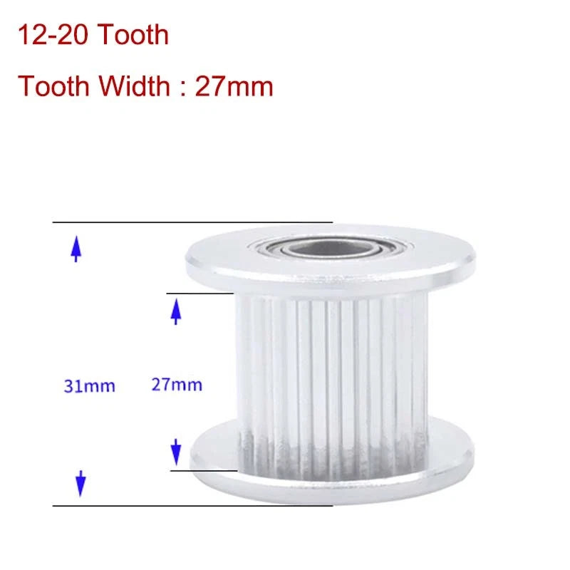H-Type Synchronous Timing Pulley 12T-20T for 25mm Width Belt Bore 10-30mm CNC 3D