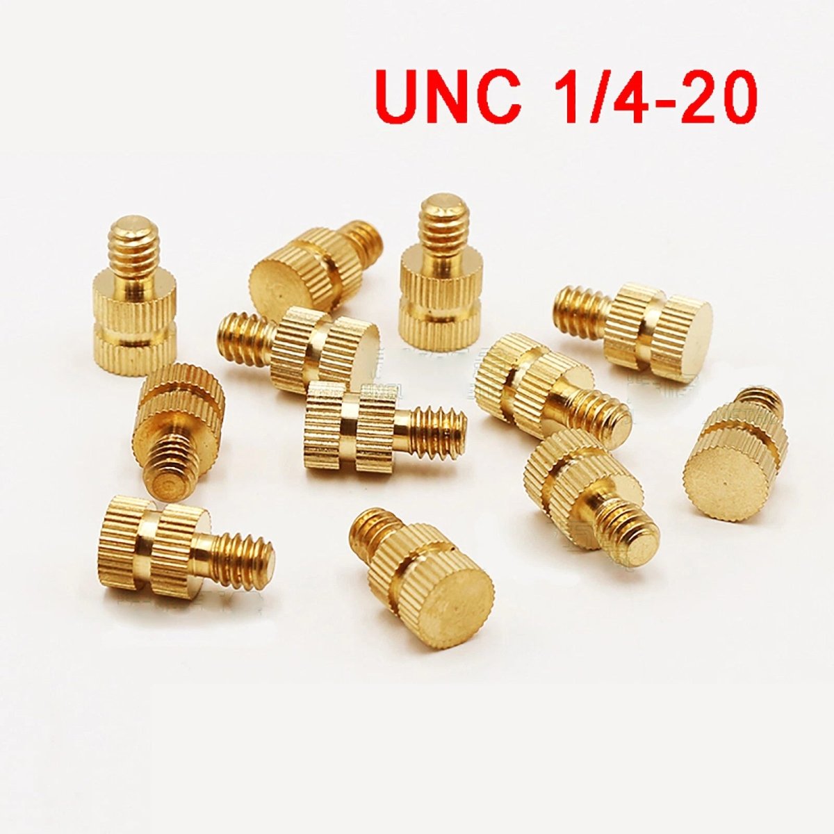 1/4" - 20 BSW Brass Knurled Threaded Inserts / Thumb Bolts – for Injection Molding & Photography Equipment - HomeDIYer