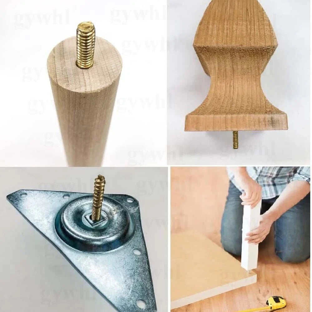 Wood To Metal Dowels Double Ended Threaded Furniture Screws M3 M4 M5 M6 8 10 M12