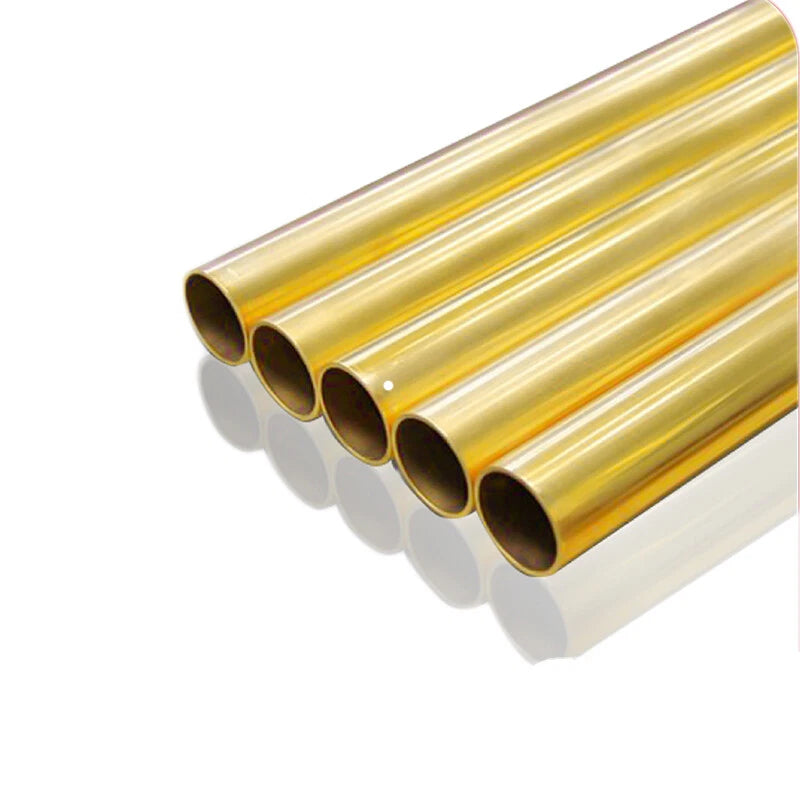 H65 Brass Round Tube — 1mm Wall, 300mm Length | OD 20.5mm–80mm