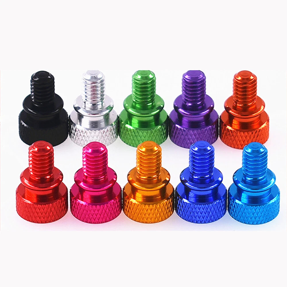 Knurled Thumb Screws M6*8mm-12mm Aluminum Alloy DIY Hand Tighten Grip Knob Bolts