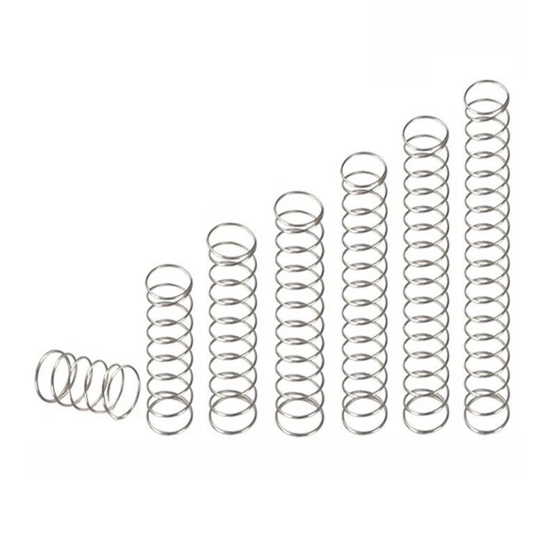 10Pcs Miniature Compression Pressure Springs A2 Stainless Steel Wire Dia 0.5mm
